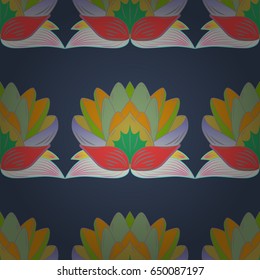 Summer design. Seamless floral pattern can be used for wallpaper, website background, wrapping paper. Leaf natural pattern in colors. Vector flower concept.