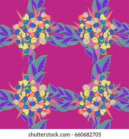 Summer design. Seamless floral pattern can be used for wallpaper, website background, wrapping paper. Leaf natural varicolored pattern. Vector Flower concept.