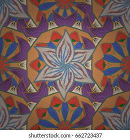 Summer design. Seamless floral pattern can be used for wallpaper, website background, wrapping paper. Leaf natural pattern in colors. Vector flower concept.