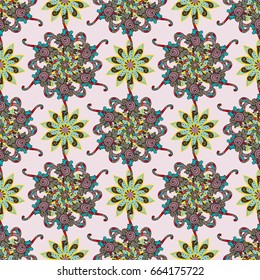 Summer design. Seamless floral pattern can be used for wallpaper, website background, wrapping paper. Leaf natural pattern in colors. Vector flower concept.