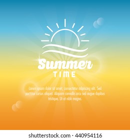 Summer design. sun  icon. vector graphic 