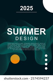 Summer design template. Elegant and simple cover template for design cover, report, table, and social media.
