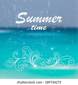 Summer Design. Summer Time. Summer background. Vintage summer background with place for your text