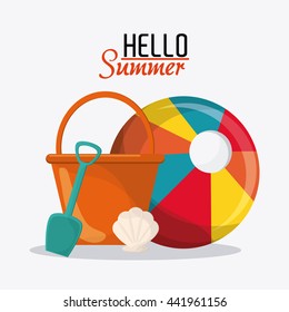 Summer design. vacation concept. Flat illustration