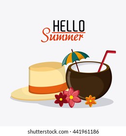 Summer design. vacation concept. Flat illustration