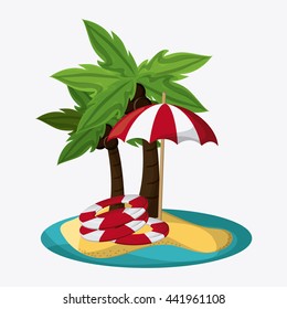 Summer design. Vacation icon. Colorful illustration