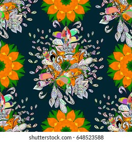 Summer design. Vector flower concept. Seamless floral pattern can be used for wallpaper, website background, wrapping paper. Leaf natural pattern