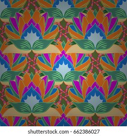 Summer design. Vector flower concept. Seamless floral pattern can be used for wallpaper, website background, wrapping paper. Leaf natural pattern in colors.