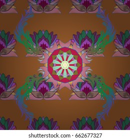 Summer design. Vector flower concept. Seamless floral pattern can be used for wallpaper, website background, wrapping paper. Leaf natural pattern in beige colors.