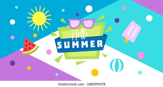 Summer design view of the summer beach on the island in paper craft style. paper cut and craft style. vector, illustration. Photo, vacation, tourism, travel template for banner, poster, invite.