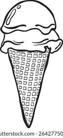 summer dessert coloring page ice cream cone 