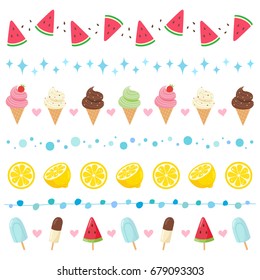 Summer Dessert Elements Border Set