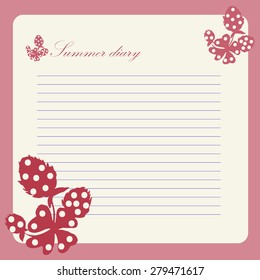 summer diary  design with clover