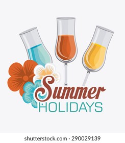Summer digital design, vector illustration eps 10