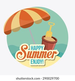 Summer digital design, vector illustration eps 10