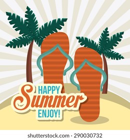 Summer digital design, vector illustration eps 10