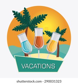 Summer digital design, vector illustration eps 10