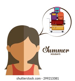 Summer digital design, vector illustration eps 10