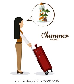 Summer digital design, vector illustration eps 10