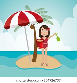 Summer digital design, vector illustration eps 10.