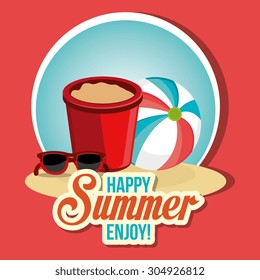 Summer digital design, vector illustration eps 10.