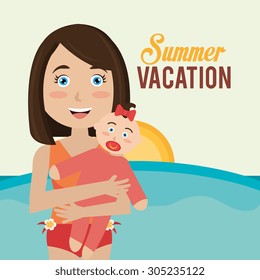 Summer digital design, vector illustration eps 10.