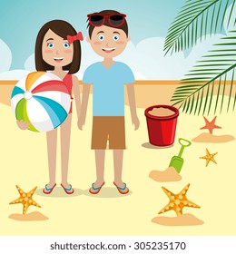 Summer digital design, vector illustration eps 10.
