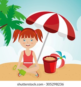 Summer digital design, vector illustration eps 10.