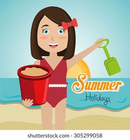 Summer digital design, vector illustration eps 10.