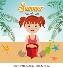 Summer digital design, vector illustration eps 10.