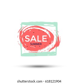 Summer discount card design. Can be used for social media sale website, poster, flyer, email, newsletter, ads, promotional material. Mobile banner template.