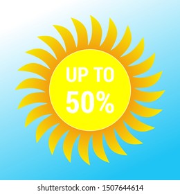 summer discount design up to 50 percentage