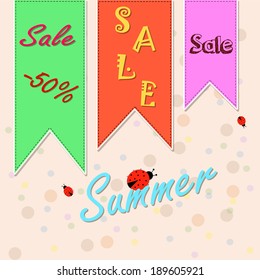 Summer discount labels.Eps 10