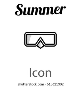 Summer diving mask icon
