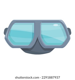 Summer diving mask icon cartoon vector. Scuba swimming. Water swim