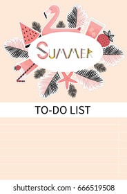 Summer to do list. Cute pages for notes. Notebooks,cards, decals, diary, school accessories