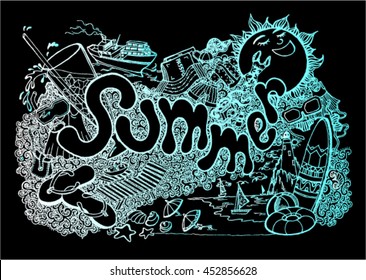 summer, doodle