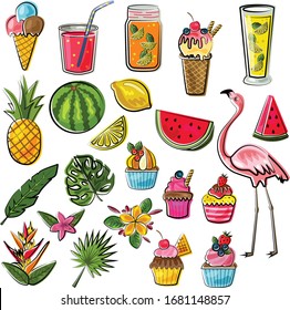 Sommerdoodle-Kollektion Symbol-Dodle-Stil