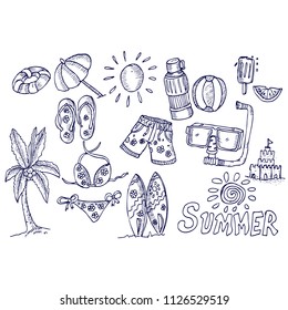 summer, doodle sketch