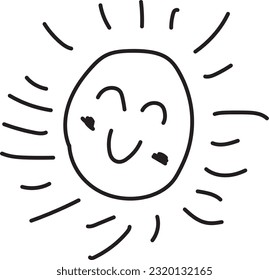 summer doodle vector art illustration