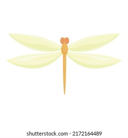 Summer dragonfly icon cartoon vector. Insect wing. Nature bug