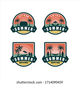 Summer dreams vector design collection