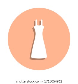 Summer dress badge icon. Simple glyph, flat vector of clothes icons for ui and ux, website or mobile application