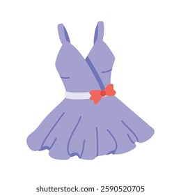 Summer dress icon with a bow for casual outings