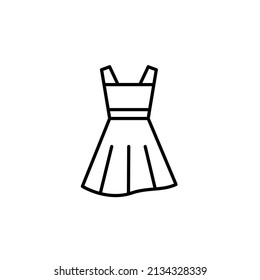 Summer dress line icon black