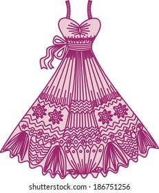 Summer dress vector illustration