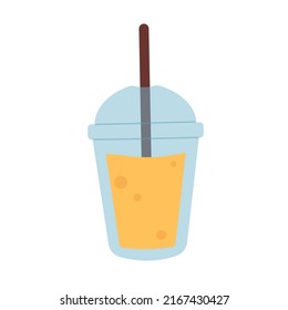 Servicio de entrega de bebidas en verano. Ordenación de jugo fresco, ilustración vectorial de cóctel de recogida
