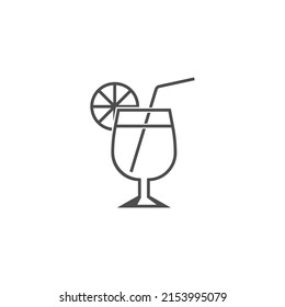 Summer drink icon logo design illustration template vector