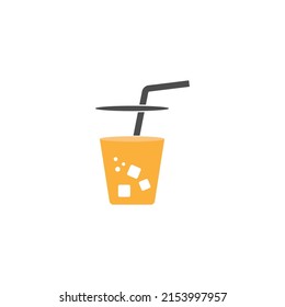 Summer drink icon logo design illustration template vector