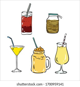 Sommergetränk-Ikone Vektorillustration